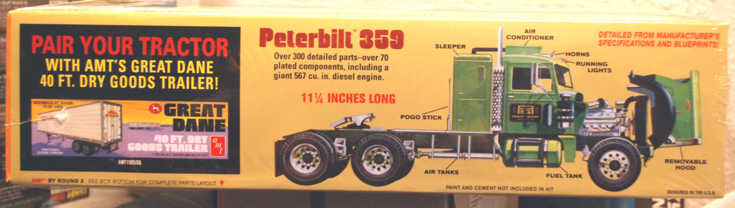 AMT 1327 Peterbilt 359 California Hauler w. Sleeper 1:25  wieder neu 2022 neu