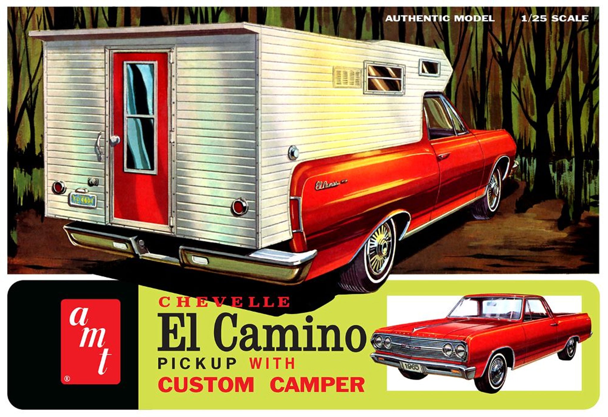 AMT 1364 1965 Chevrolet Chevelle El Camino Camper 1:25