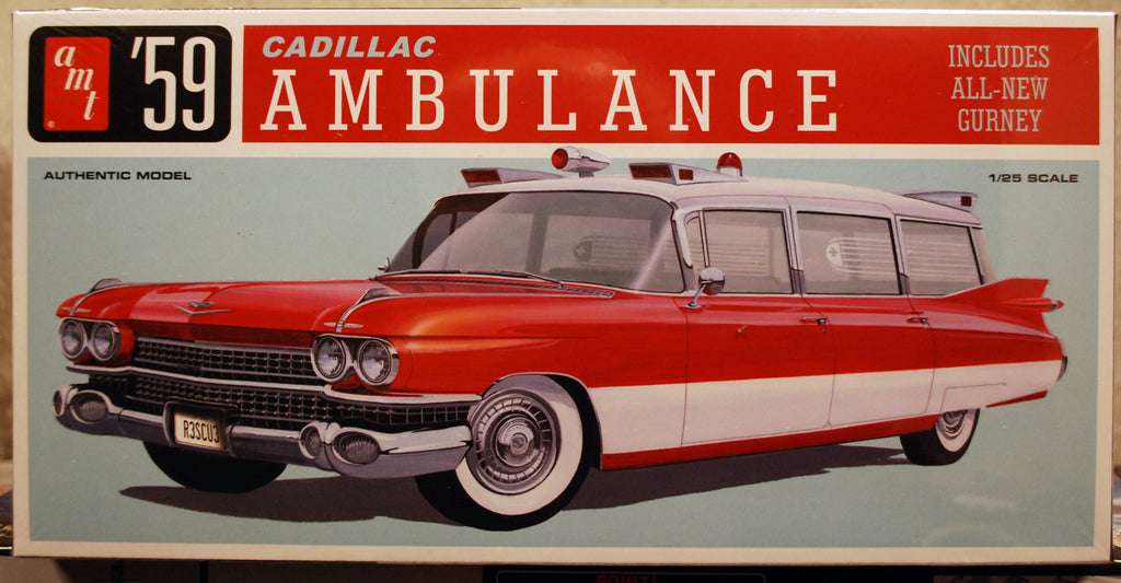 1959 Cadillac Ambulance 1:25 AMT 1395