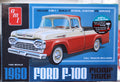AMT 1407 1960 Ford F 100 Pickup Truck w. Trailer 1:25 Bausatz neu 2024