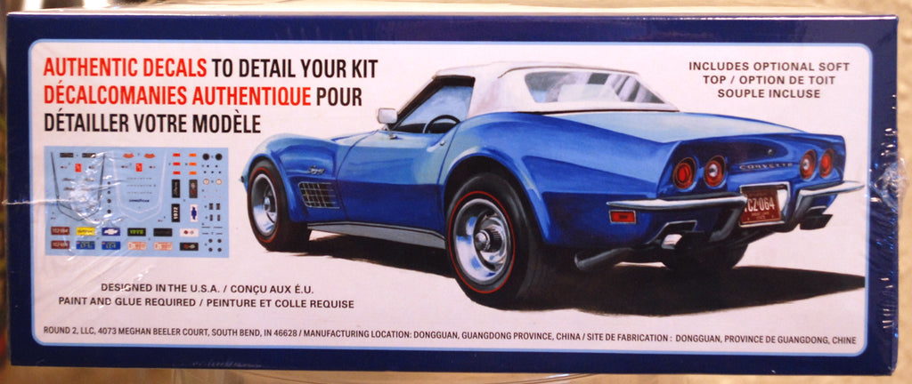 AMT 1437 1972 Chevrolet Corvette Convertible 1:25 Bausatz wieder neu 2024