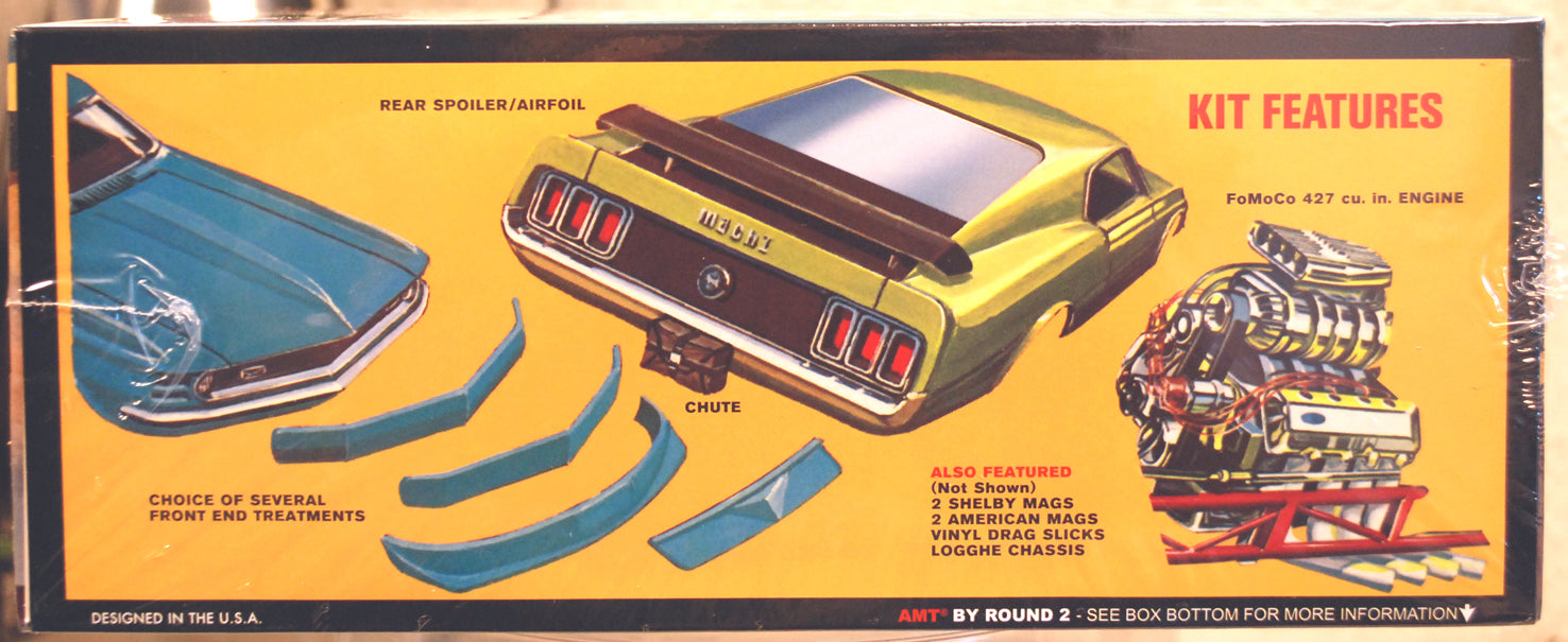 AMT 1455 1970 Ford Mustang Funny Car Mach Won! 1:25 Bausatz wieder neu 2024