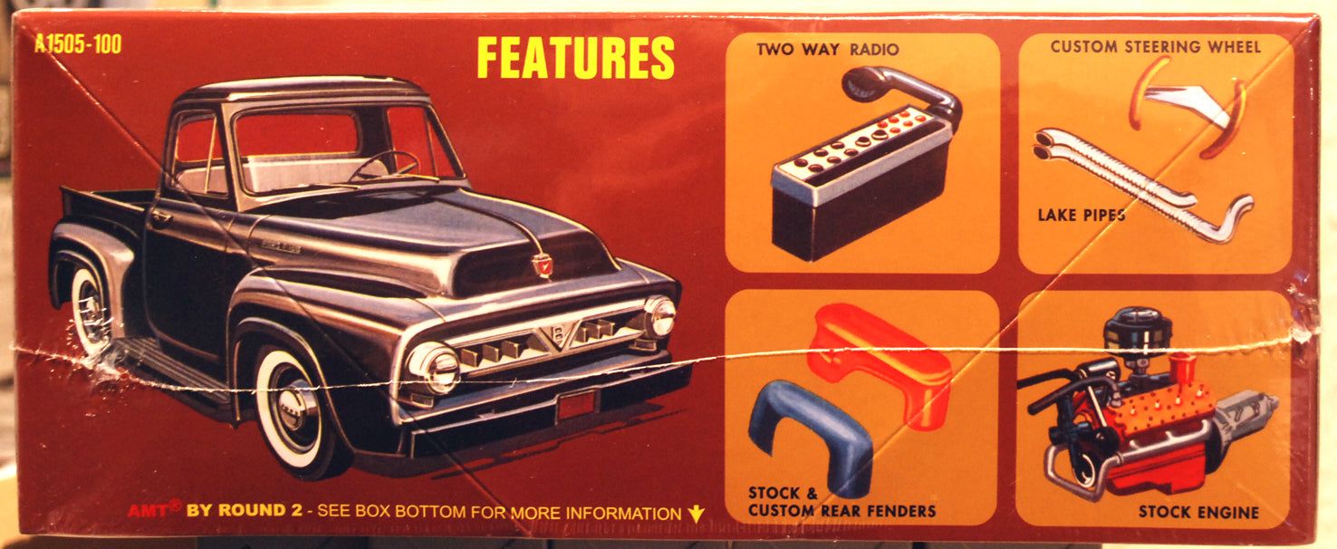 AMT 1505 1953 Ford Stepside Pickup Baja Patrol Crew Truck 1:25