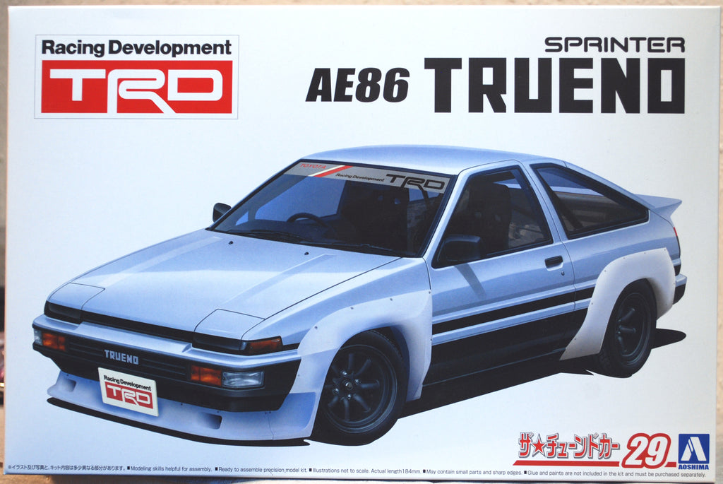 Aoshima 058961 1983 Toyota Corolla Trueno Sprinter AE86 TRD JDM 1:24