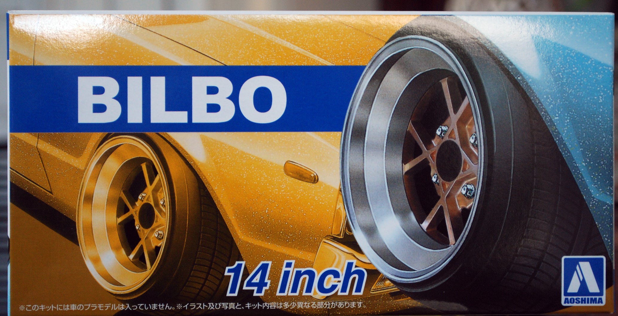 Aoshima 053751 Felgen Bilbo 14 Zoll inkl. Reifen 1:24 #42