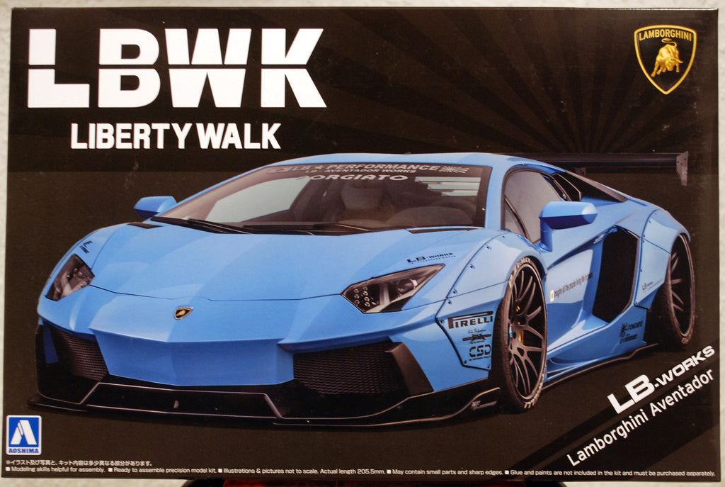 Aoshima 059890 2011 Lamborghini Aventador LBWK Liberty Walk Vers. I 1:24