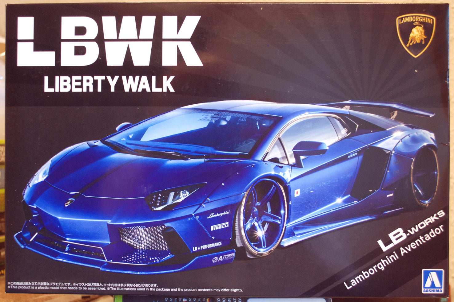 Aoshima 059913 2011 Lamborghini Aventador LBWK limited Edition met. blau 1:24