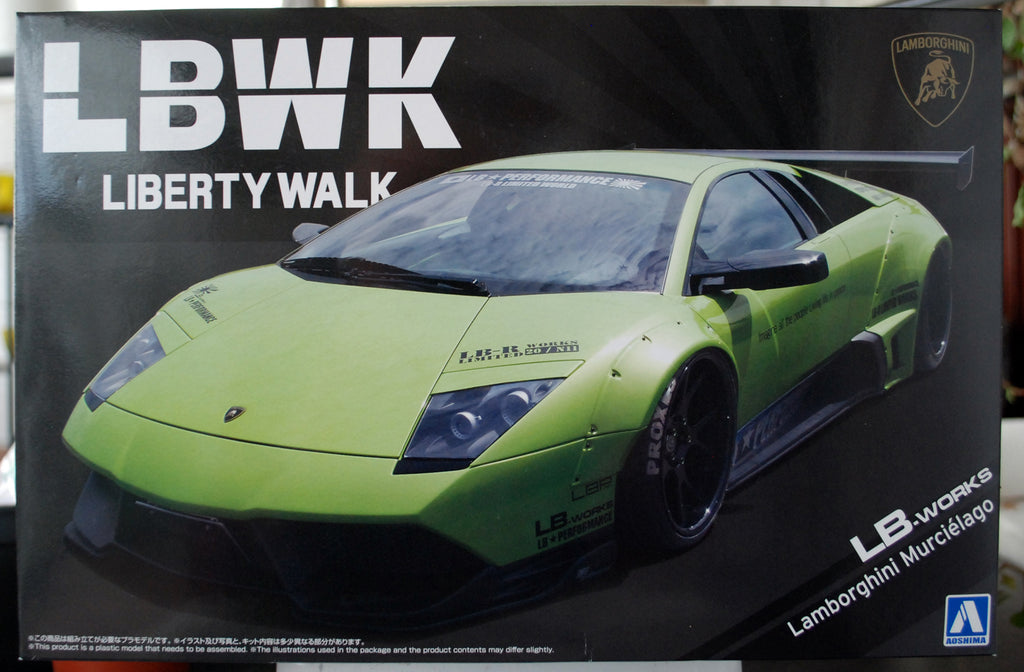 Aoshima 059944 2001 Lamborghini Murcielago LBWK limited Edition grün-Met.1:24