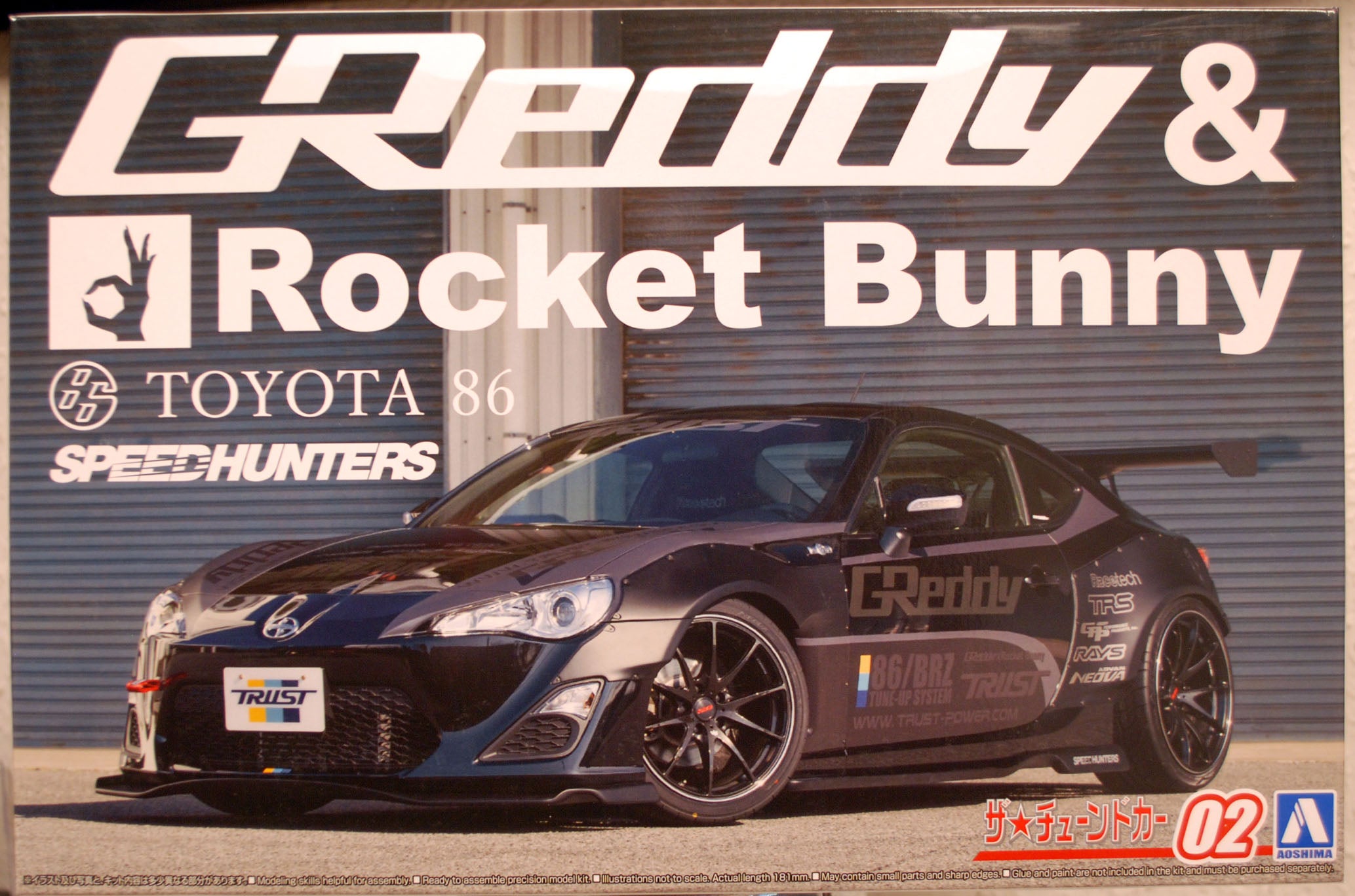 Aoshima 061879 2012 Toyota 86 GReddy & Rocket Bunny VOLK Linkssteuerung JDM 1:24