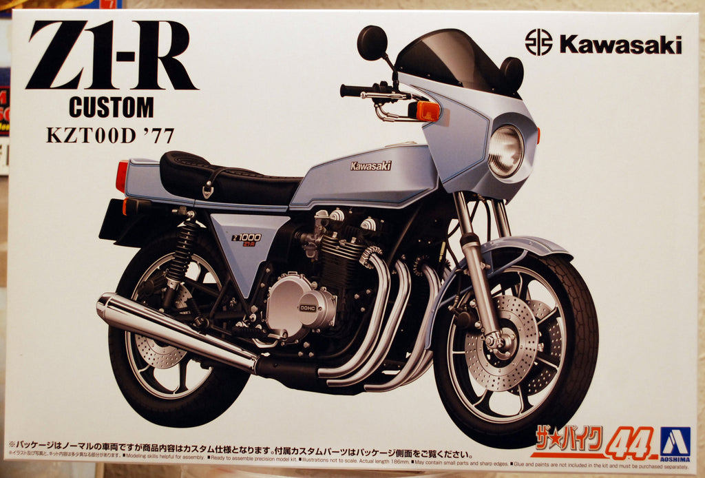 Aoshima 063965 1977 Kawasaki Z1-R Custom Z 1000 KZT00D 1:12 Motorrad Bike