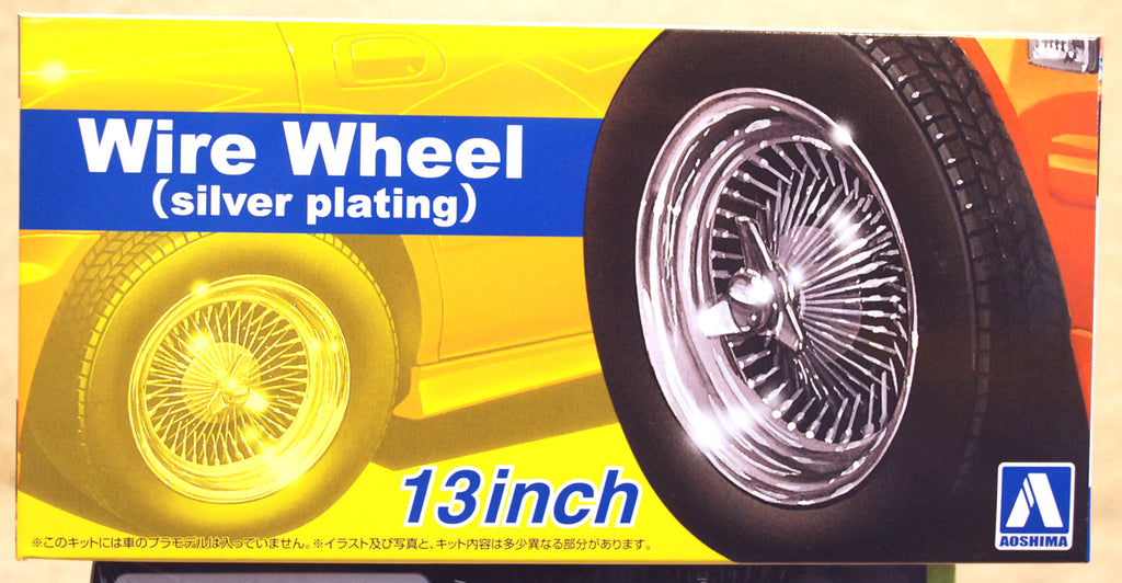Aoshima 066263 Wire Wheel silver 13" inkl. Reifen 1:24 # 109