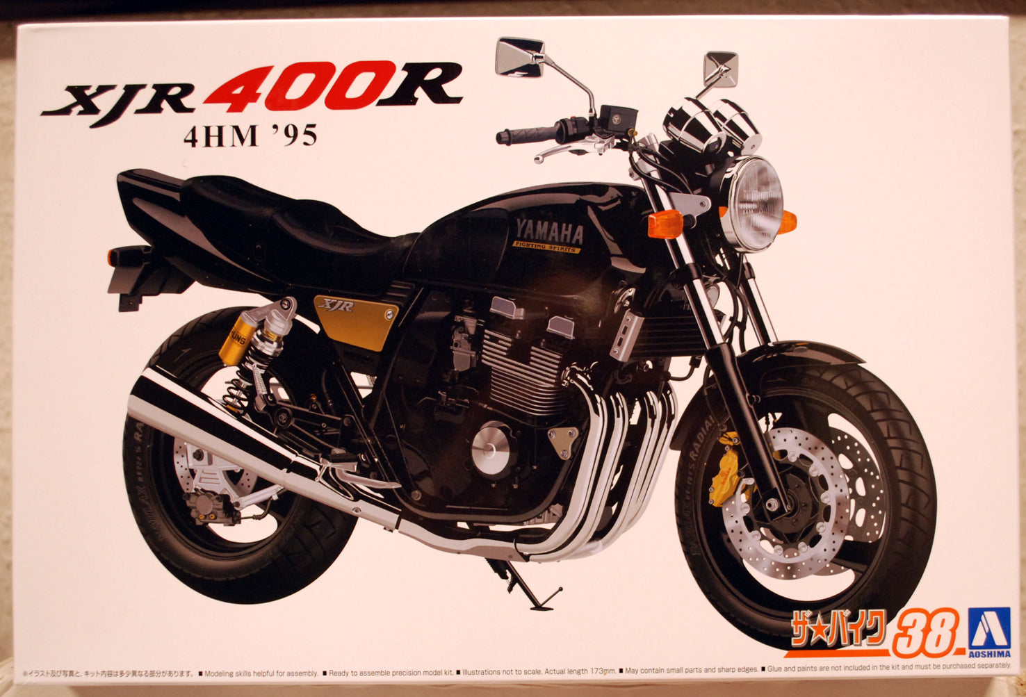 Aoshima 066966 1995 Yamaha XJR 400R 4HM 1:12 Motorrad Bike Bausatz
