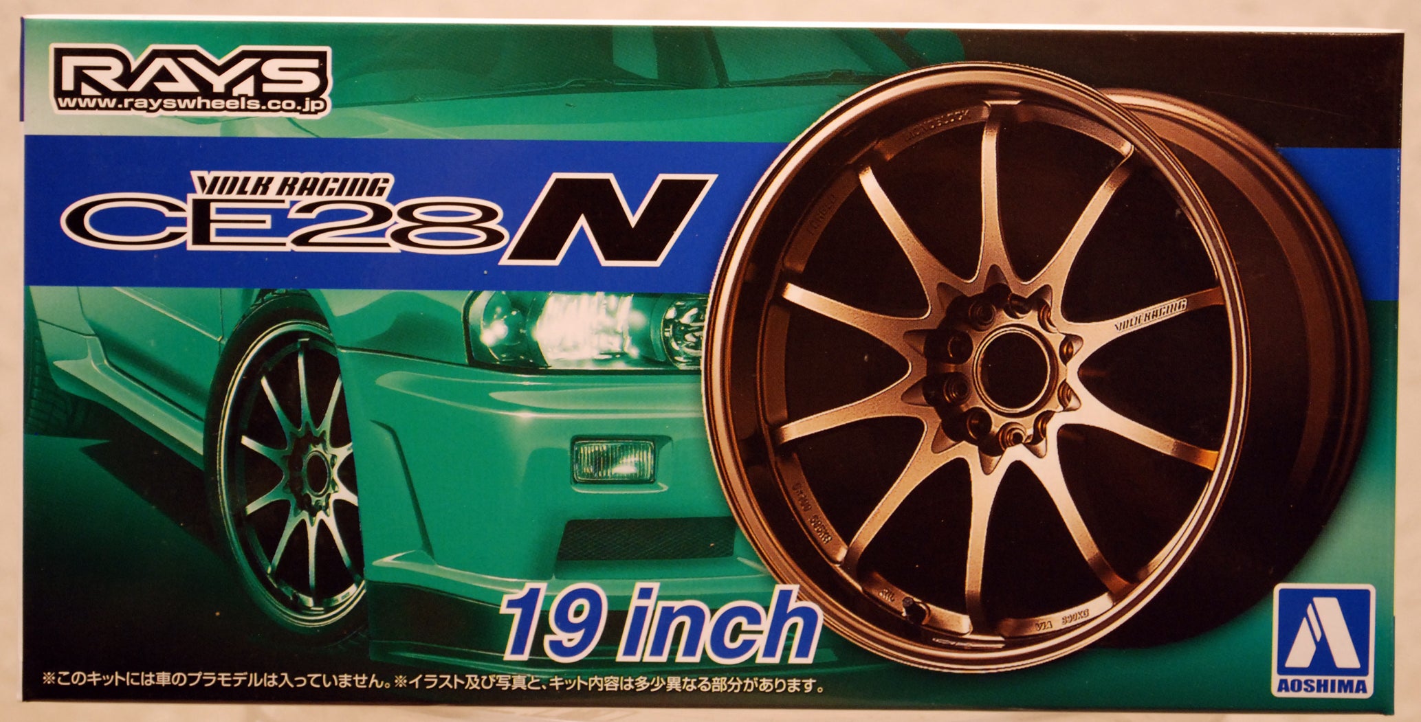 Aoshima 053911 Felgen Volk Racing CE28 N 19 Zoll inkl. Reifen 1:24 # 58