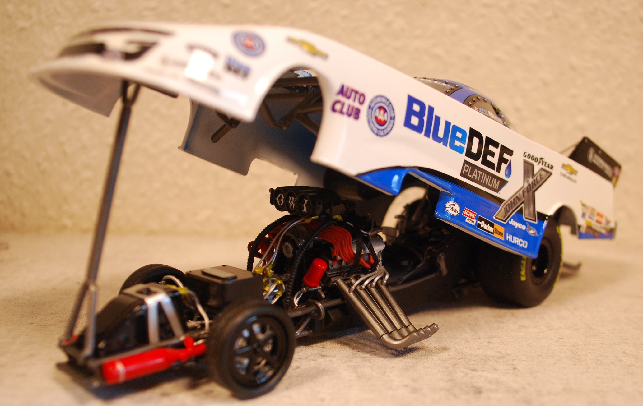 Autoworld AWN004 2021 Chevrolet Camaro NHRA Funny Car Blue Def 1:24