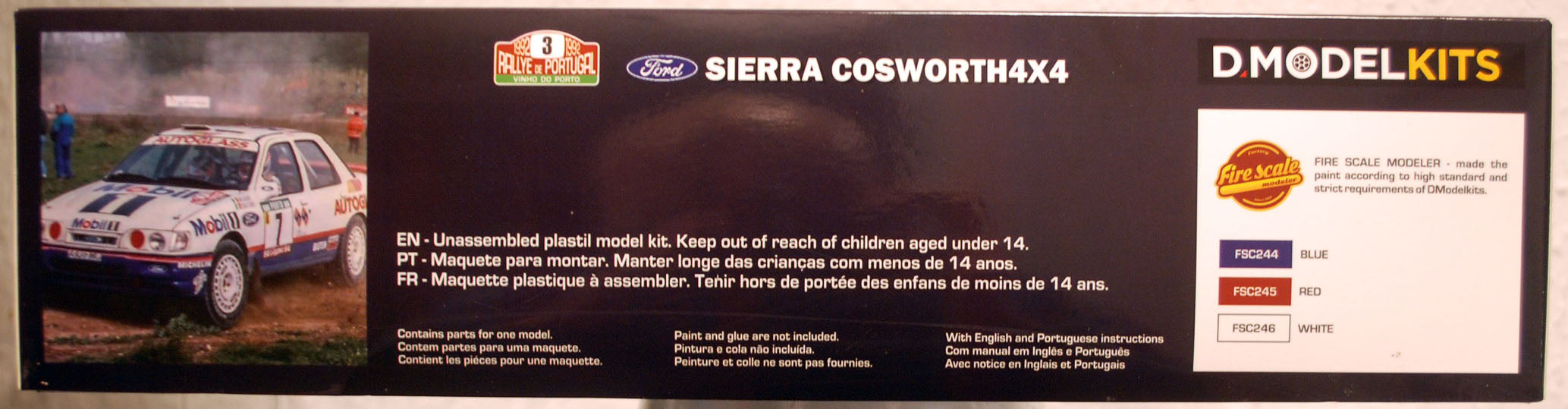 DModelkits 002 1992 Ford Sierra Cosworth 4x4 Rallye Portugal 1:24 neu 2023