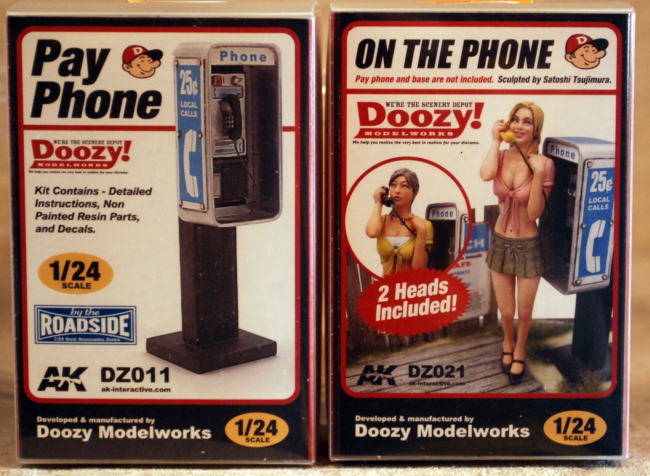 Doozy 011-021 on the payphone Münzfernsprecher 1:24