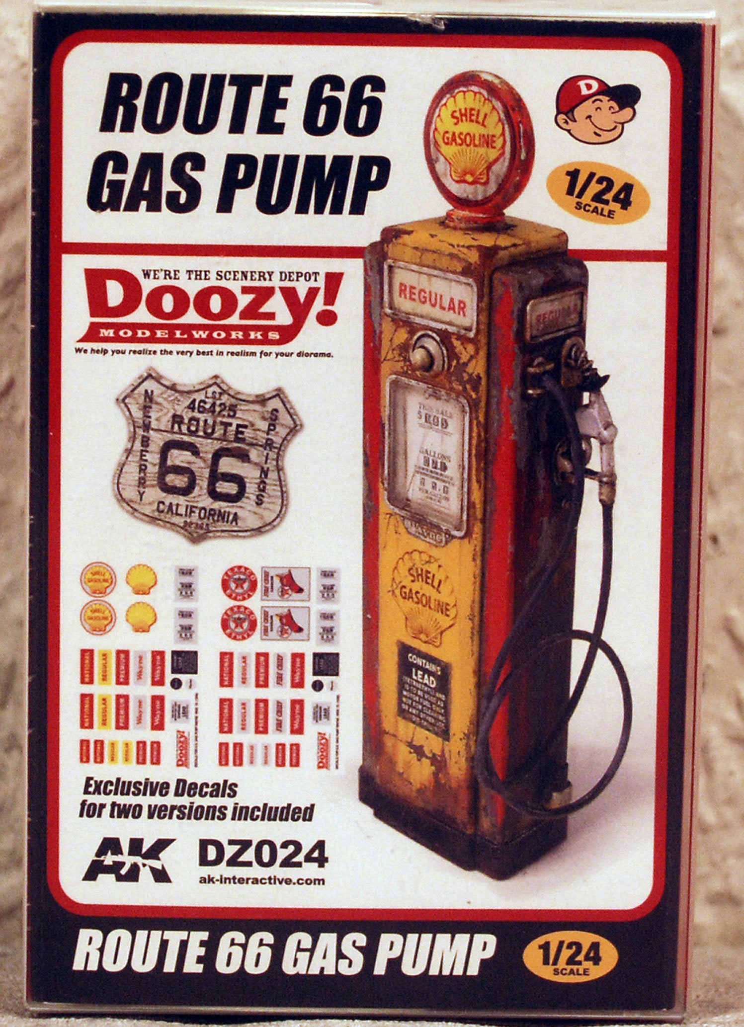 Doozy Old Gas Pump Tanksäule Route 66 verschiedene zur Auswahl 1:24