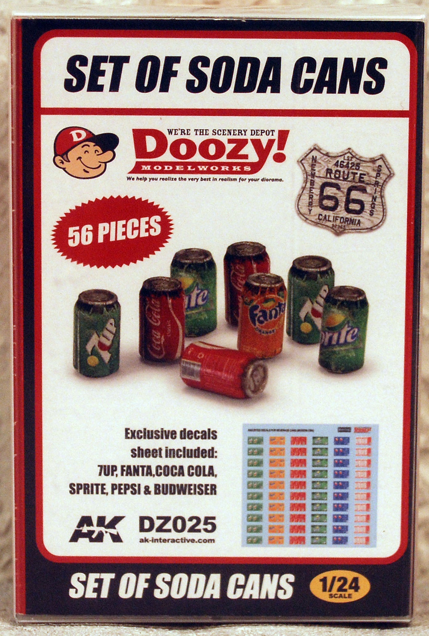 Doozy 025 Soda Cans Getränkedosen Coca Cola Fanta Sprite 7up Pepsi  1:24