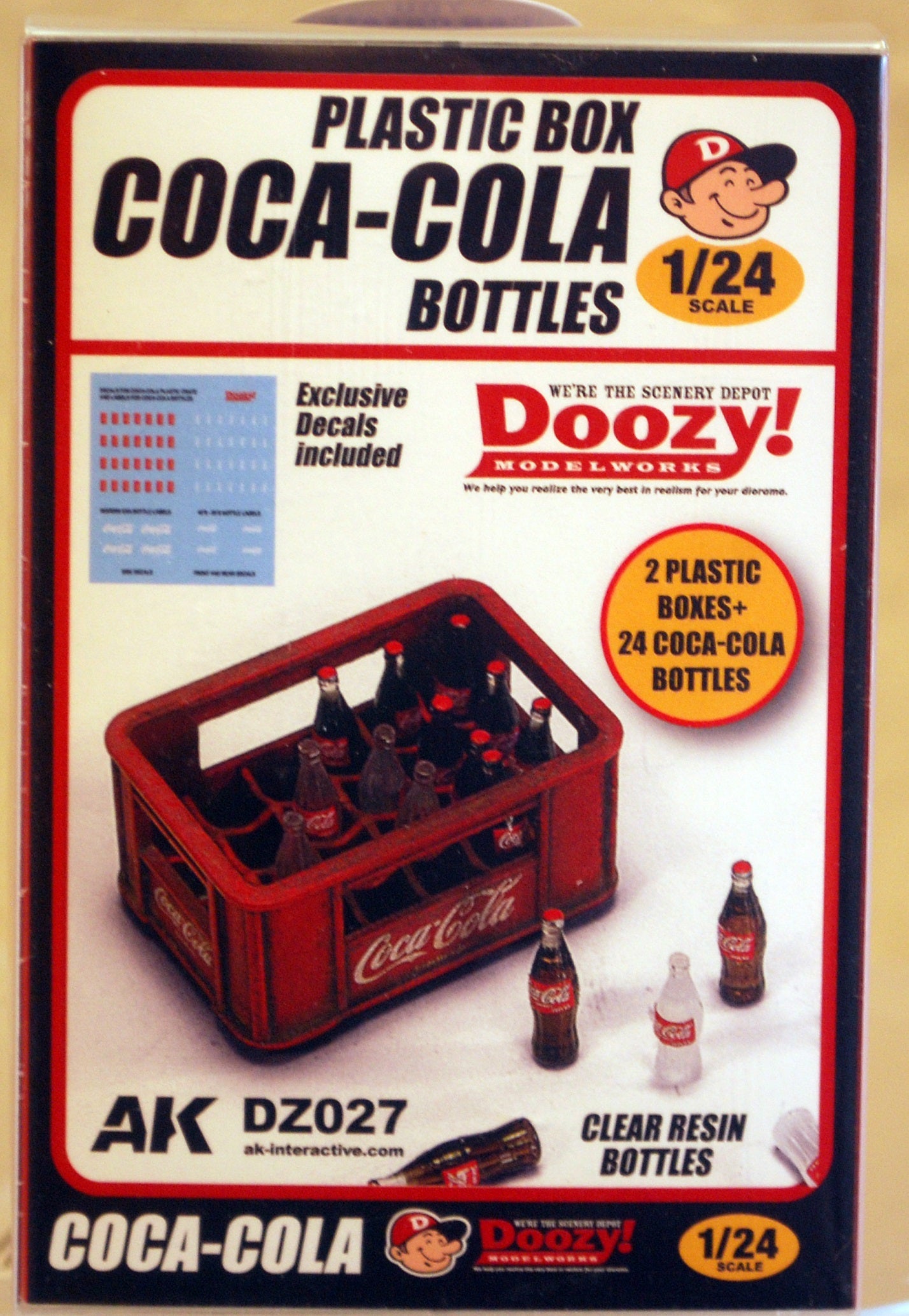 Doozy 027 Coca Cola Plastic Box Flaschen Plastikkiste1:24