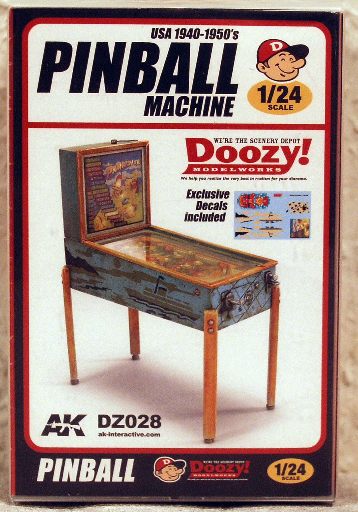 Doozy 028 1940er-50er Pinball Machine Flipper 1:24