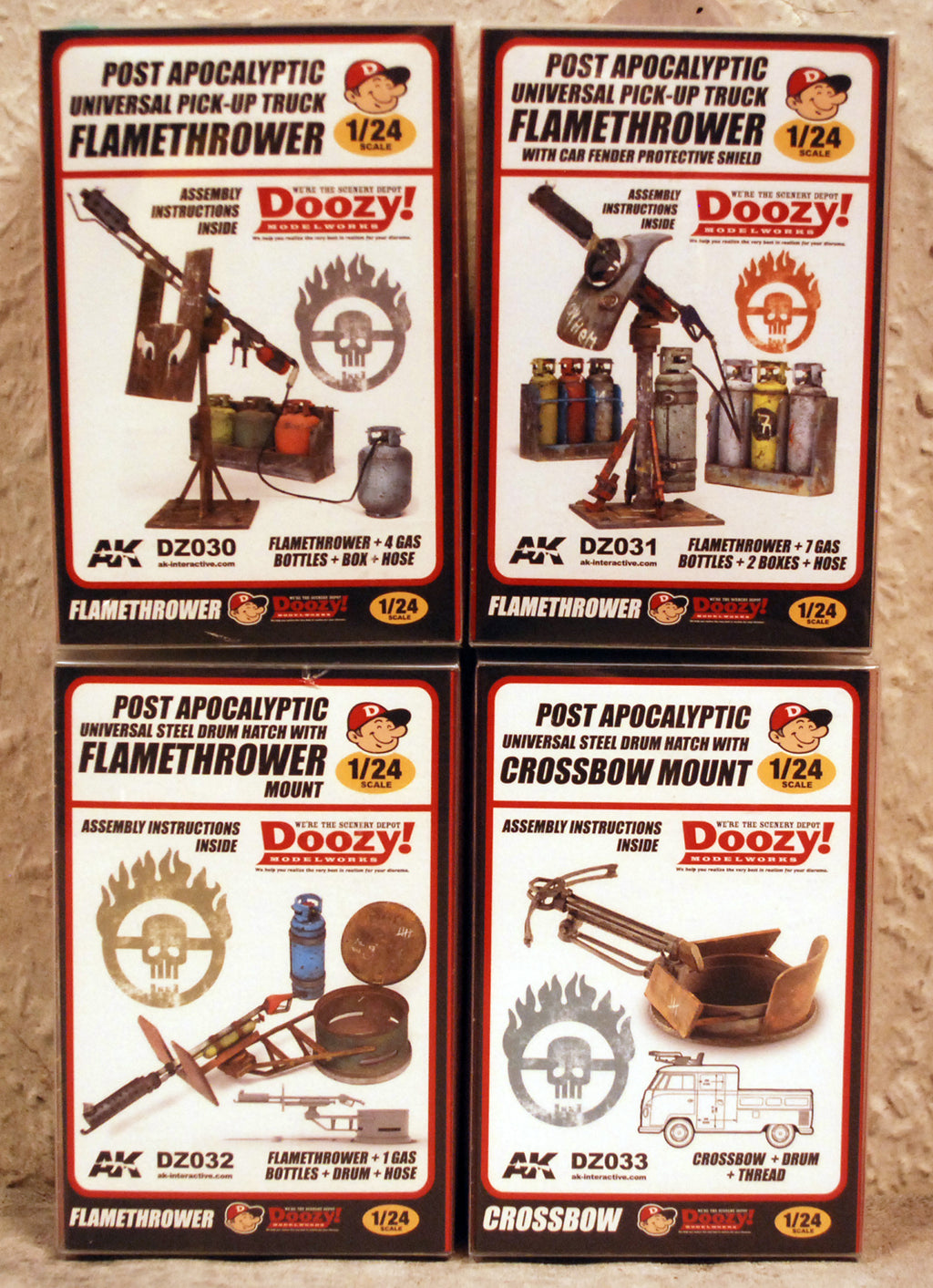 Doozy 030-033 Post Apocalyptic Flamethrower Flammenwerfer f. Pick Up Trucks 1:24