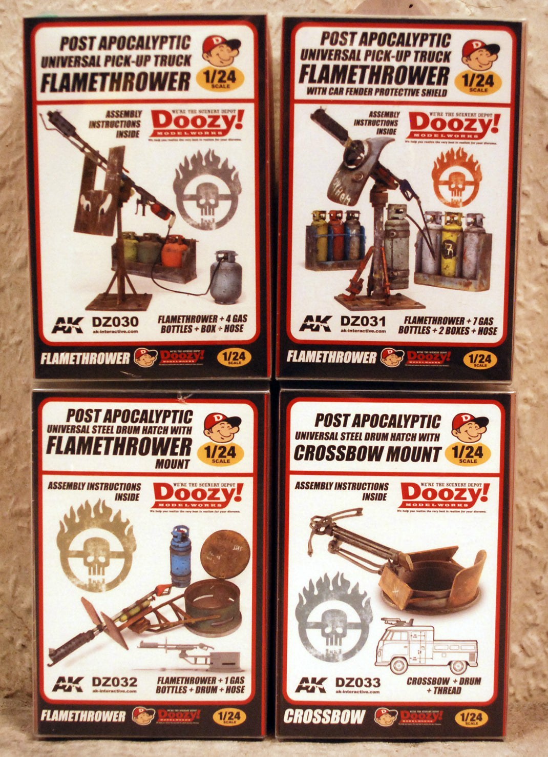 Doozy 030-033 Post Apocalyptic Flamethrower Flammenwerfer f. Pick Up Trucks 1:24