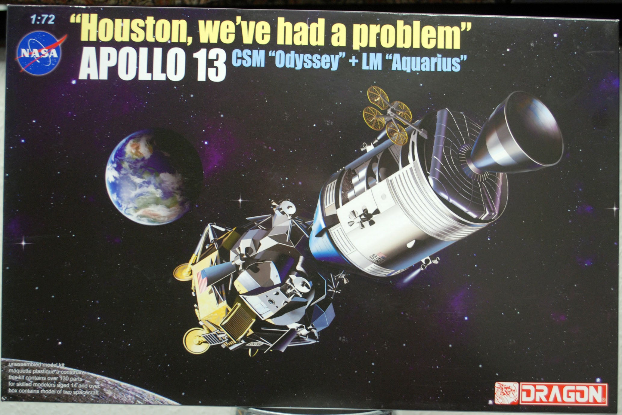 1970 Apollo 13 "Houston we´ve had a problem" CSM +LM "Aquarius" 1:72 Dragon11020