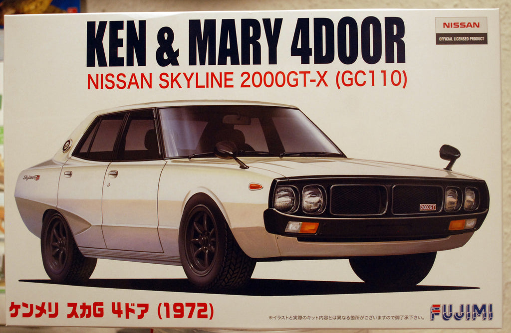 Fujimi 046228 1972 Nissan Skyline 2000 GT-X  GC 110 Ken & Mary 1:24 JDM