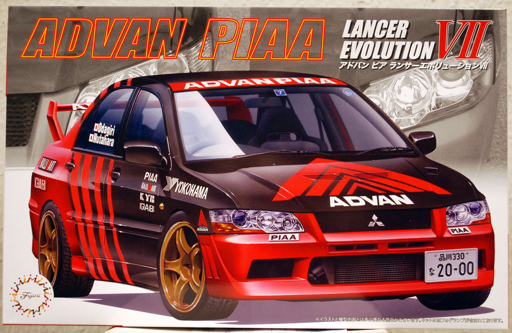 Fujimi 047621 2000 Mitsubishi Lancer Evo VII Advan PIAA RalliArt 1:24