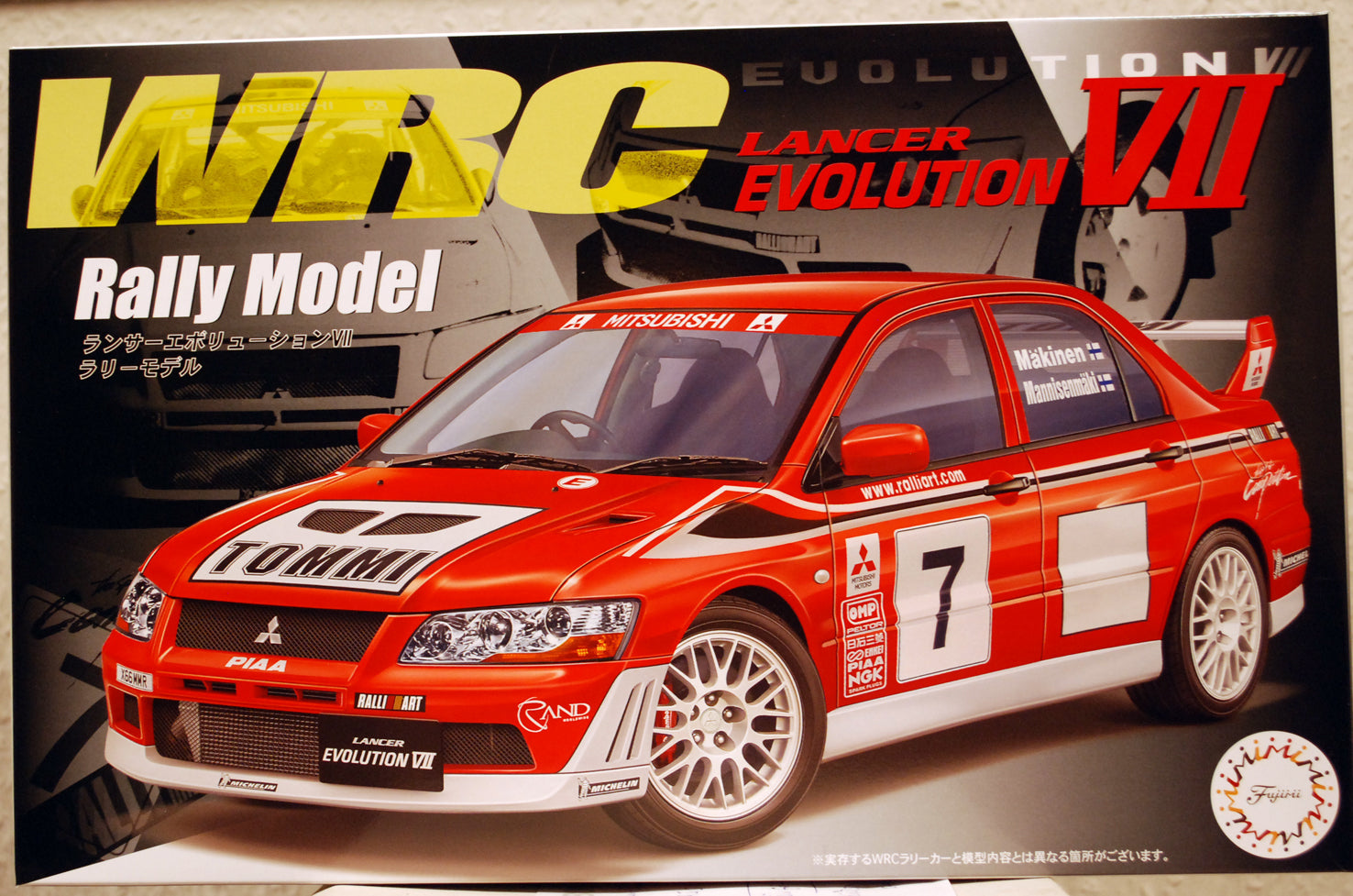 Fujimi 047669 2000 Mitsubishi Lancer Evo VII WRC Mäkinen 1:24