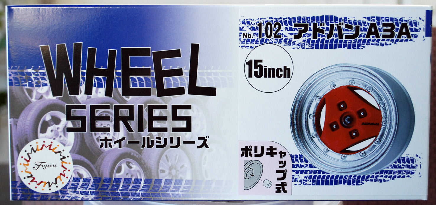 Fujimi 193618 Felgen Advan A3A 15Zoll m. Reifen Pirelli Cinturato P7 1:24 #N102