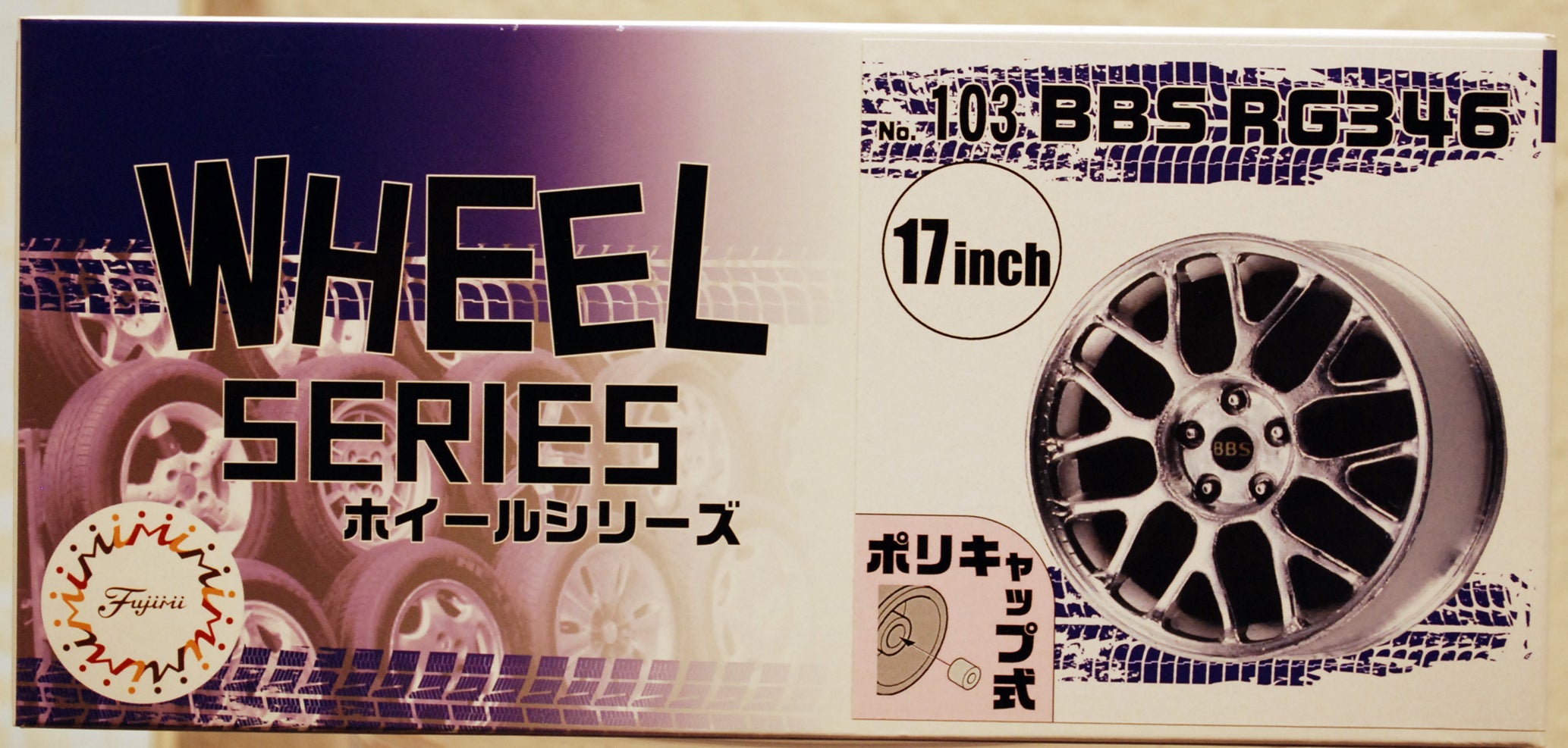Fujimi 193625 Felgen BBS RG 346 17 Zoll inkl. Reifen Pirelli P ZERO, 1:24 #103N