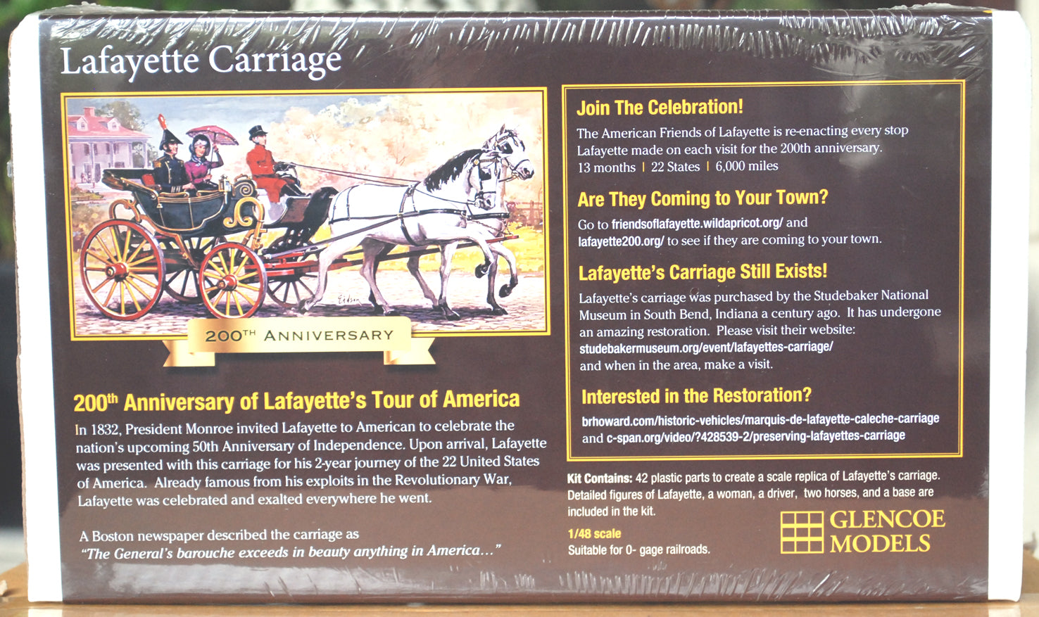 Glencoe 05407 Lafayette Carriage Kutsche 1:48
