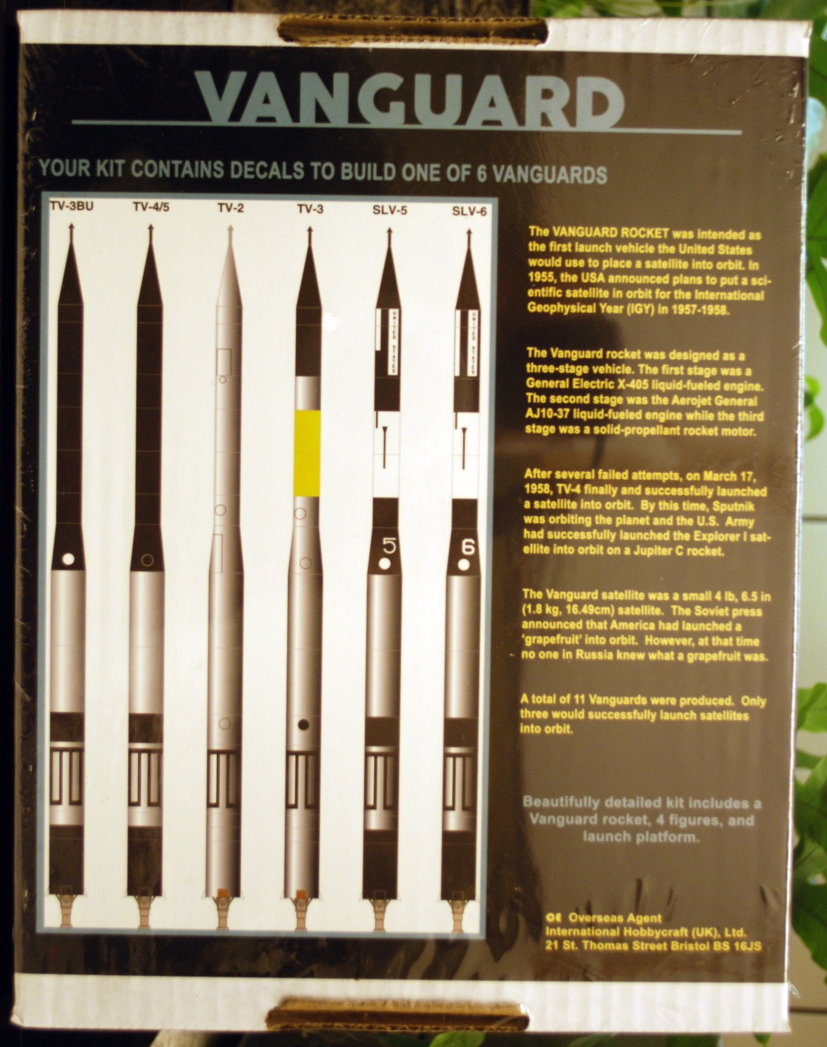 Glencoe 8903 1957 Vanguard Missile Rocket Rakete inkl. Launch Pad 1:76