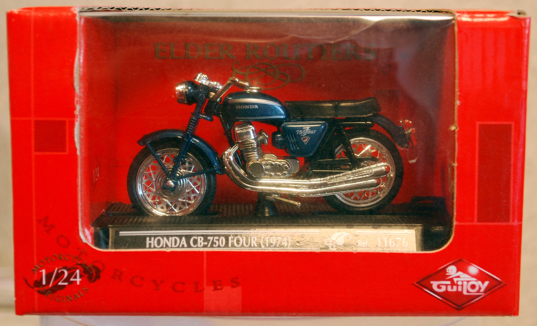 Guiloy 11676 1969 Honda CB 750 four blau 1:24 Fertigmodell