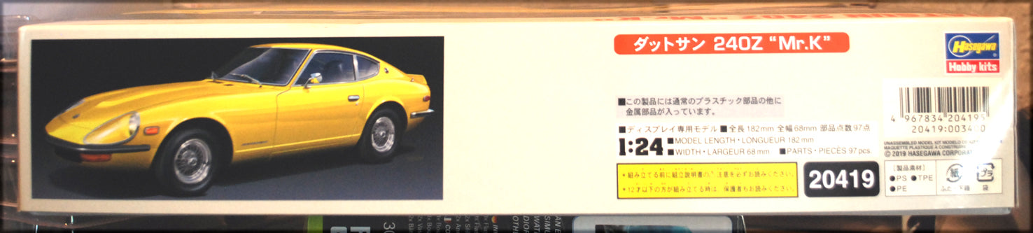Hasegawa 20419 1971 Datsun 240 Z Nissan Fairlady 240 Mr. K 1:24 JDM