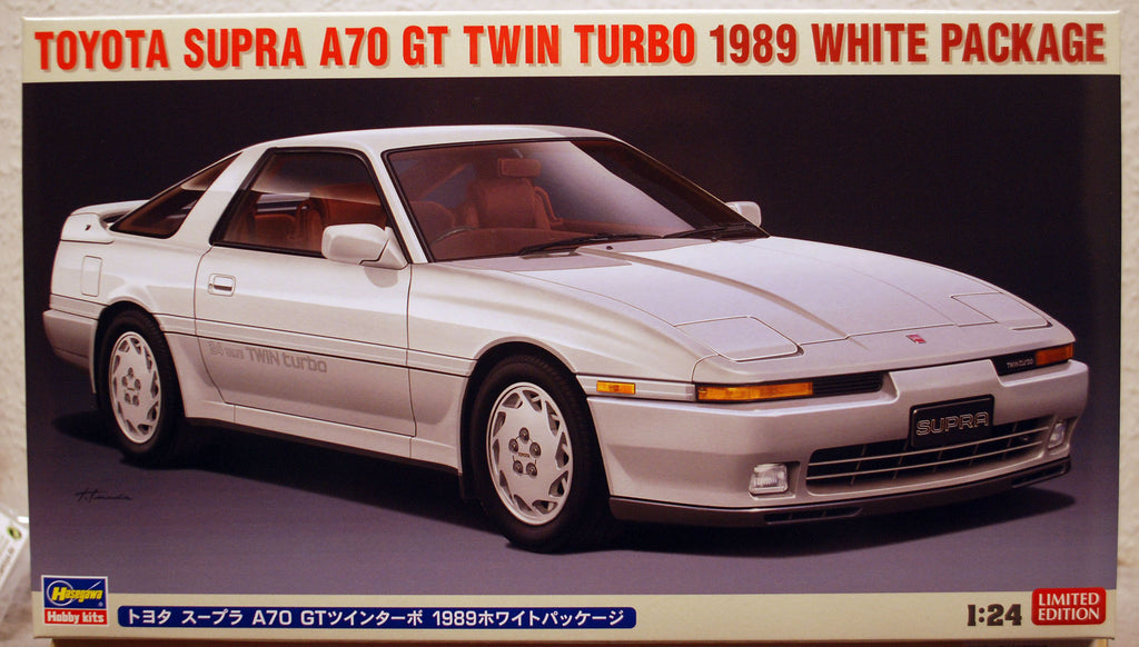 Hasegawa 20504 1989 Toyota Supra A70 GT Twin Turbo White Package JDM 1:24