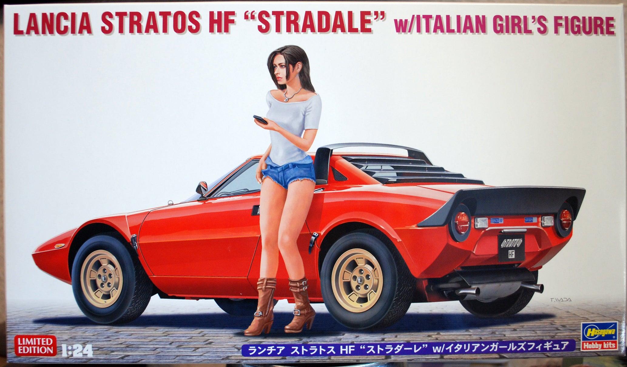 Hasegawa 20543 1972 Lancia Stratos HF Stradale w. Italians Girl Figure 1:24