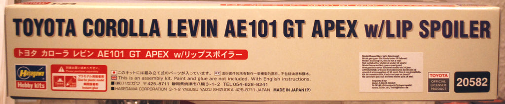 Hasegawa 20582 1991 Toyota Corolla Levin AE101 GT Apex JDM 1:24