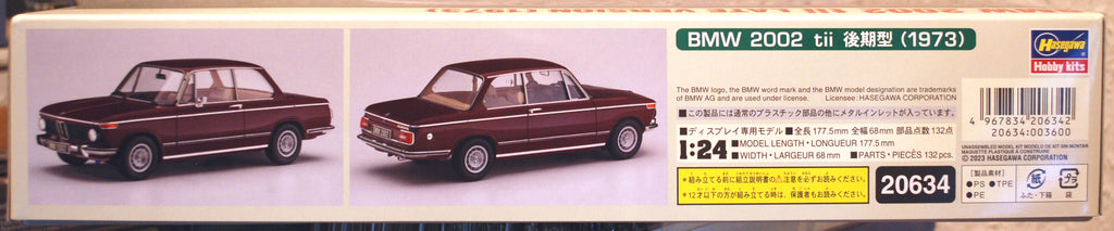 1973 BMW 2002 tii 1:24 Hasegawa 20634 neu 2023 late Type