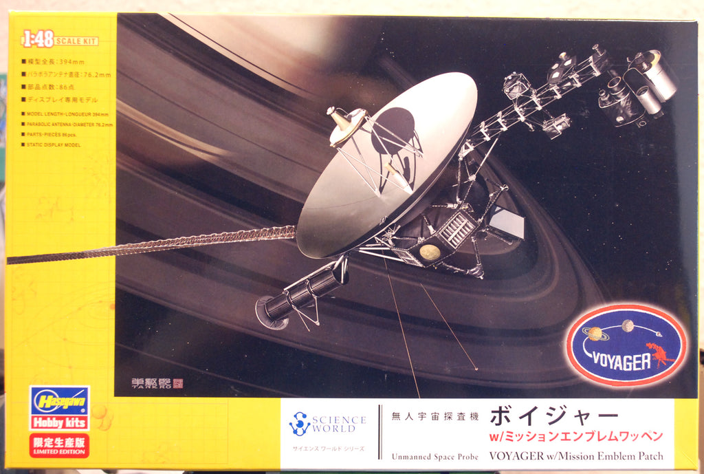 Hasegawa 52435 1977 Voyager 1 + 2 unbemannte Raumsonde w. Mission Patch 1:48