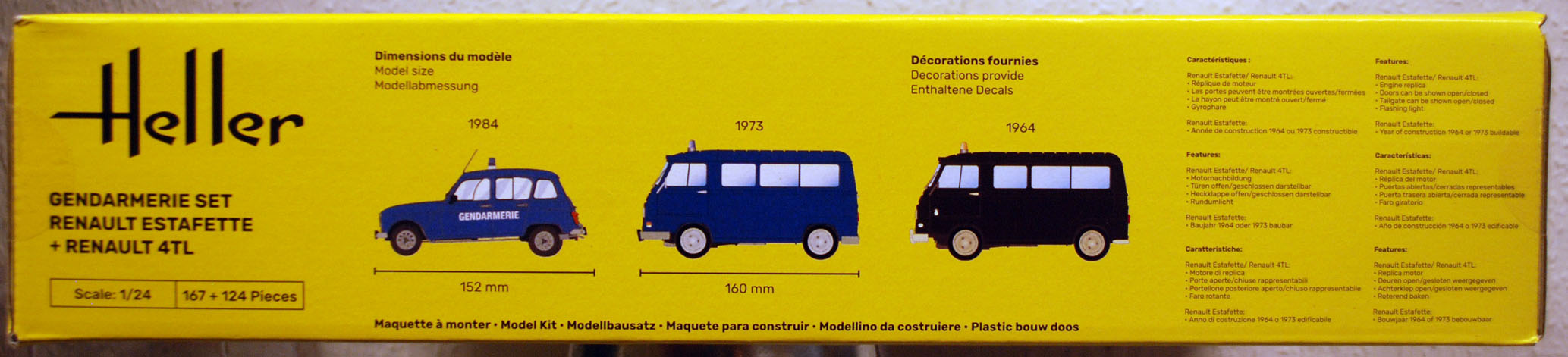 Heller 50325 Renault Estafette + Renault 4 TL Gendarmerie 1:24 Neu 2022