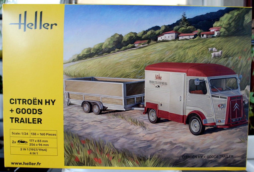 Heller 50331 Citroen HY & Goods Trailer 1:24 Neu 2024