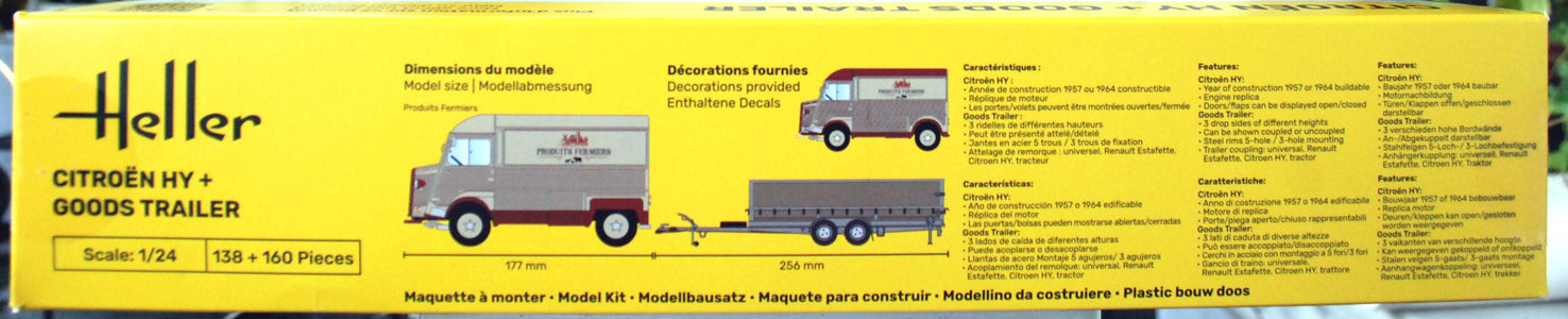 Heller 50331 Citroen HY & Goods Trailer 1:24 Neu 2024