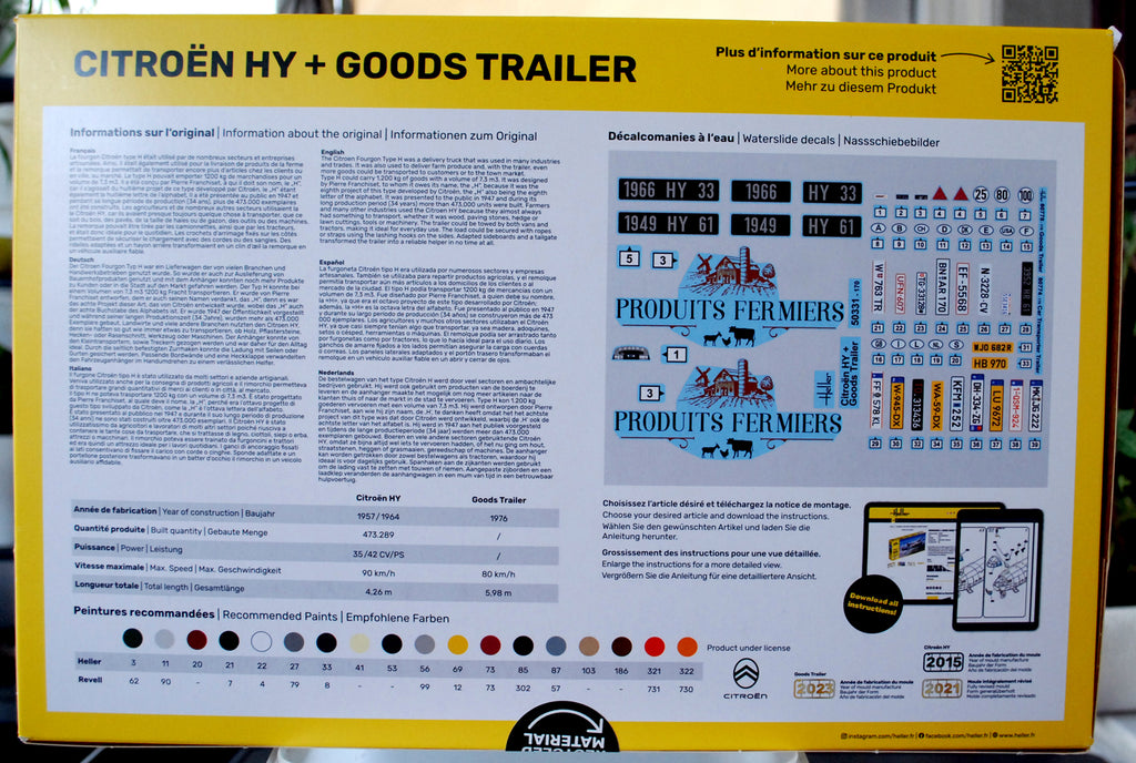 Heller 50331 Citroen HY & Goods Trailer 1:24 Neu 2024