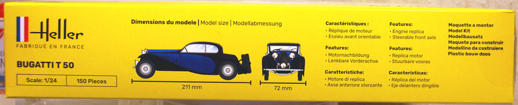 1931 Bugatti T 50 1:24 Heller 80706
