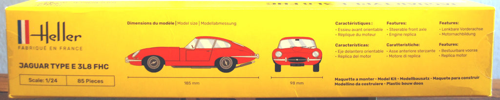 1961 Jaguar E Type 3L8 FHC, 1:24, Heller 80709 wieder 2016