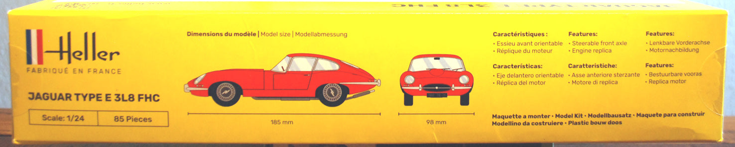 1961 Jaguar E Type 3L8 FHC, 1:24, Heller 80709 wieder 2016