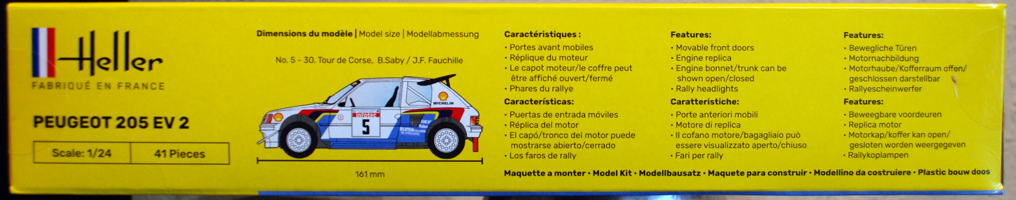 Heller 80716 1986 Peugeot 205 EV2  Rallye Tour de Corse 1:24