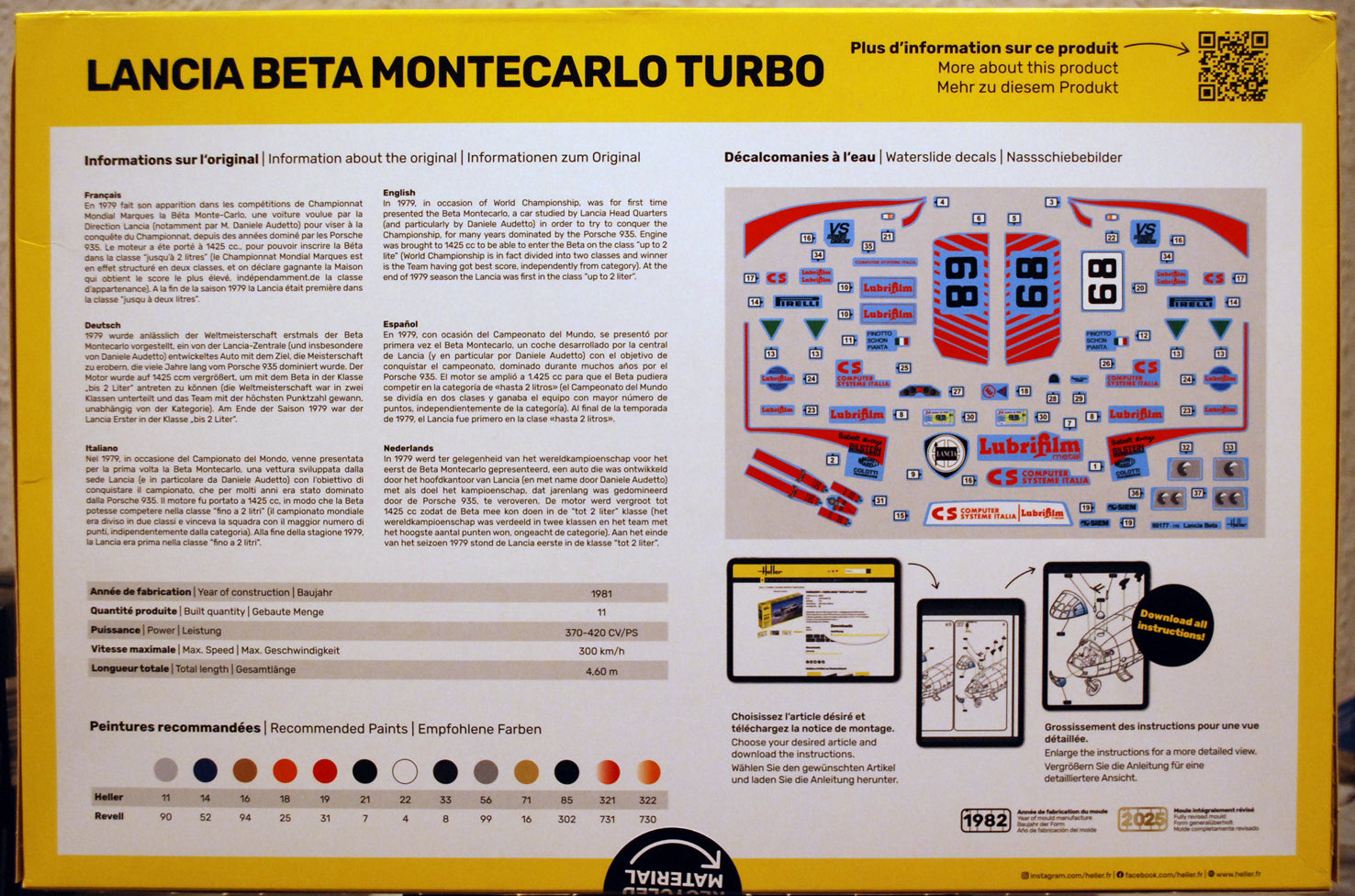 Heller 80741 1979 Lancia Beta Monte Carlo Turbo 1:24 Bausatz wieder 2025